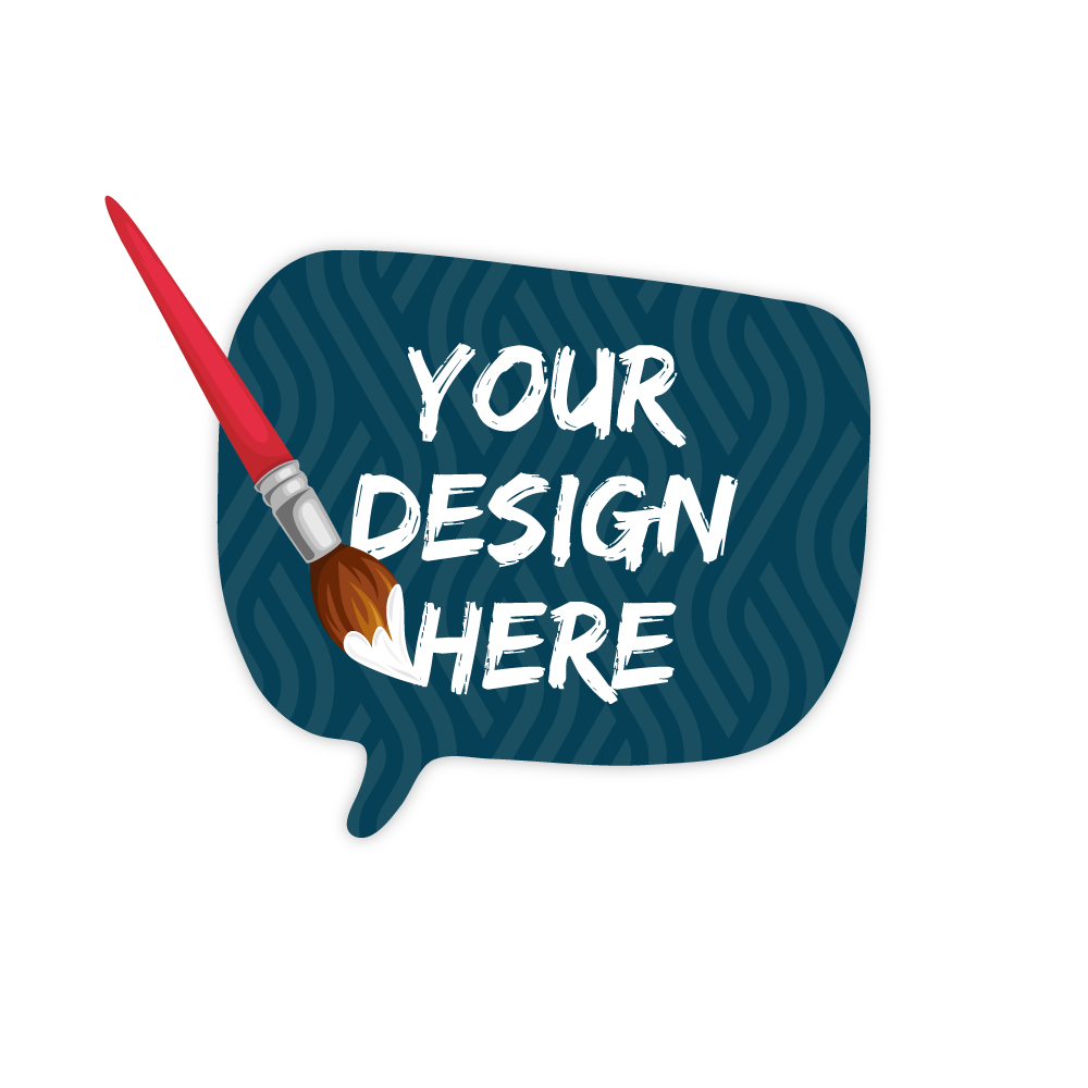 Custom Plastic 2.5" x 2.25" Word Bubble Cards