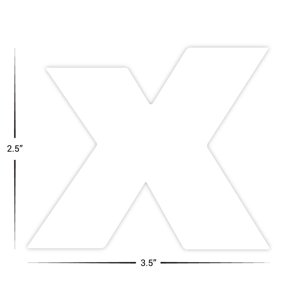 Custom Plastic 3" x 2.5" X Shape Cards