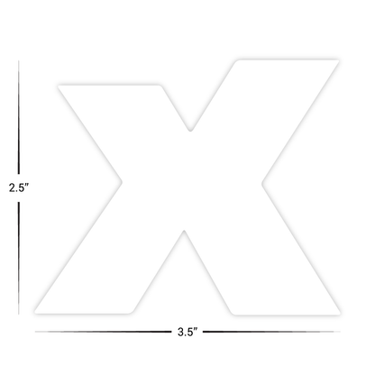 Custom Plastic 3" x 2.5" X Shape Cards