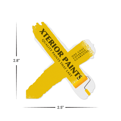 Custom Plastic 2.5" x 2.8" Painted X Shape Cards
