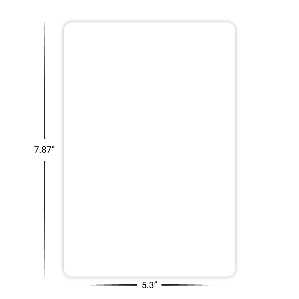 Custom Plastic 5.3" x 7.87" Mini Tablet Size Signage
