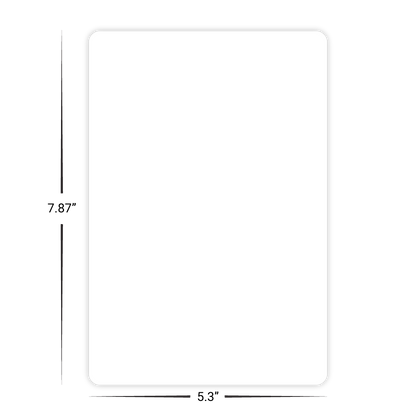 Custom Plastic 5.3" x 7.87" Mini Tablet Size Signage