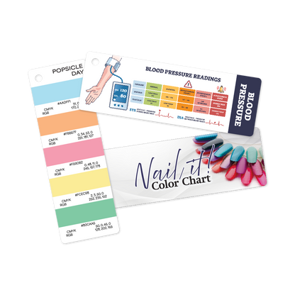 Custom Plastic 6" x 2" Swatch Book Page