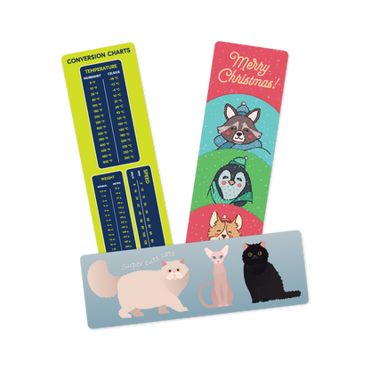 Custom Plastic 2" x 6" Bookmark Sized Cards