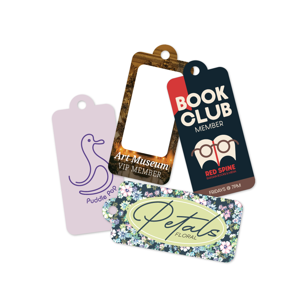 Custom Plastic 2.75" x 1.25" Extended Hole Key Tags