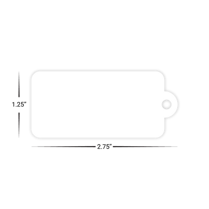 Custom Plastic 2.75" x 1.25" Extended Hole Key Tags