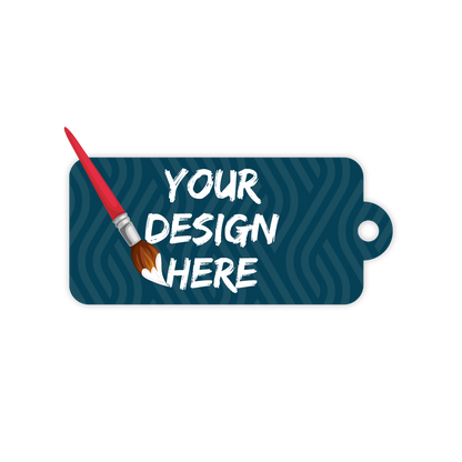 Custom Plastic 2.75" x 1.25" Extended Hole Key Tags