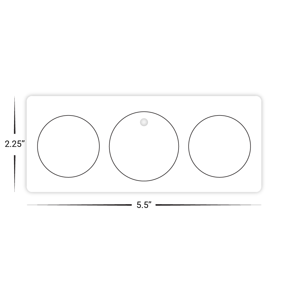 Custom Plastic 5.5" x 2.35" 3 Circle Punch-Out Key Tags Combo