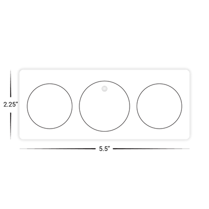 Custom Plastic 5.5" x 2.35" 3 Circle Punch-Out Key Tags Combo