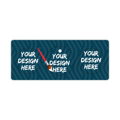 Custom Plastic 5.5" x 2.35" 3 Circle Punch-Out Key Tags Combo