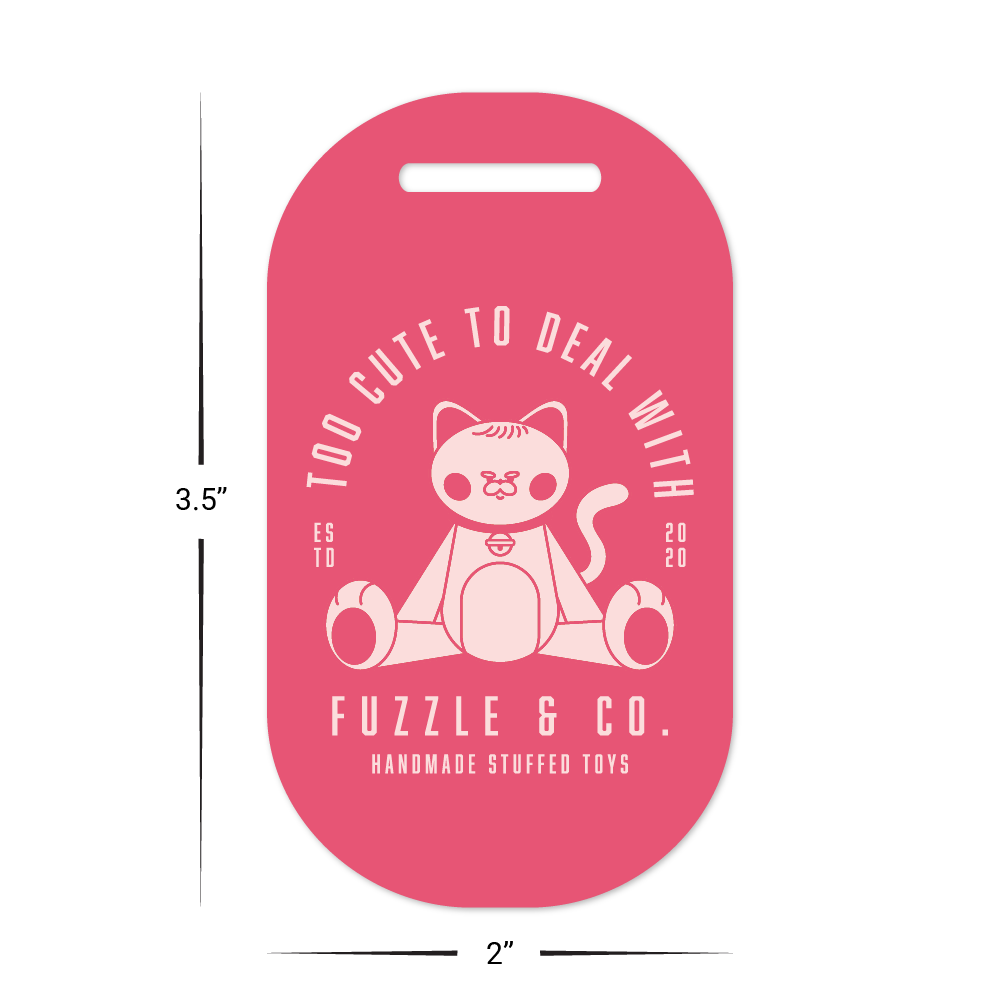 Custom Plastic 3.5" x 2" Oval Tags & Badges
