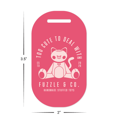 Custom Plastic 3.5" x 2" Oval Tags & Badges