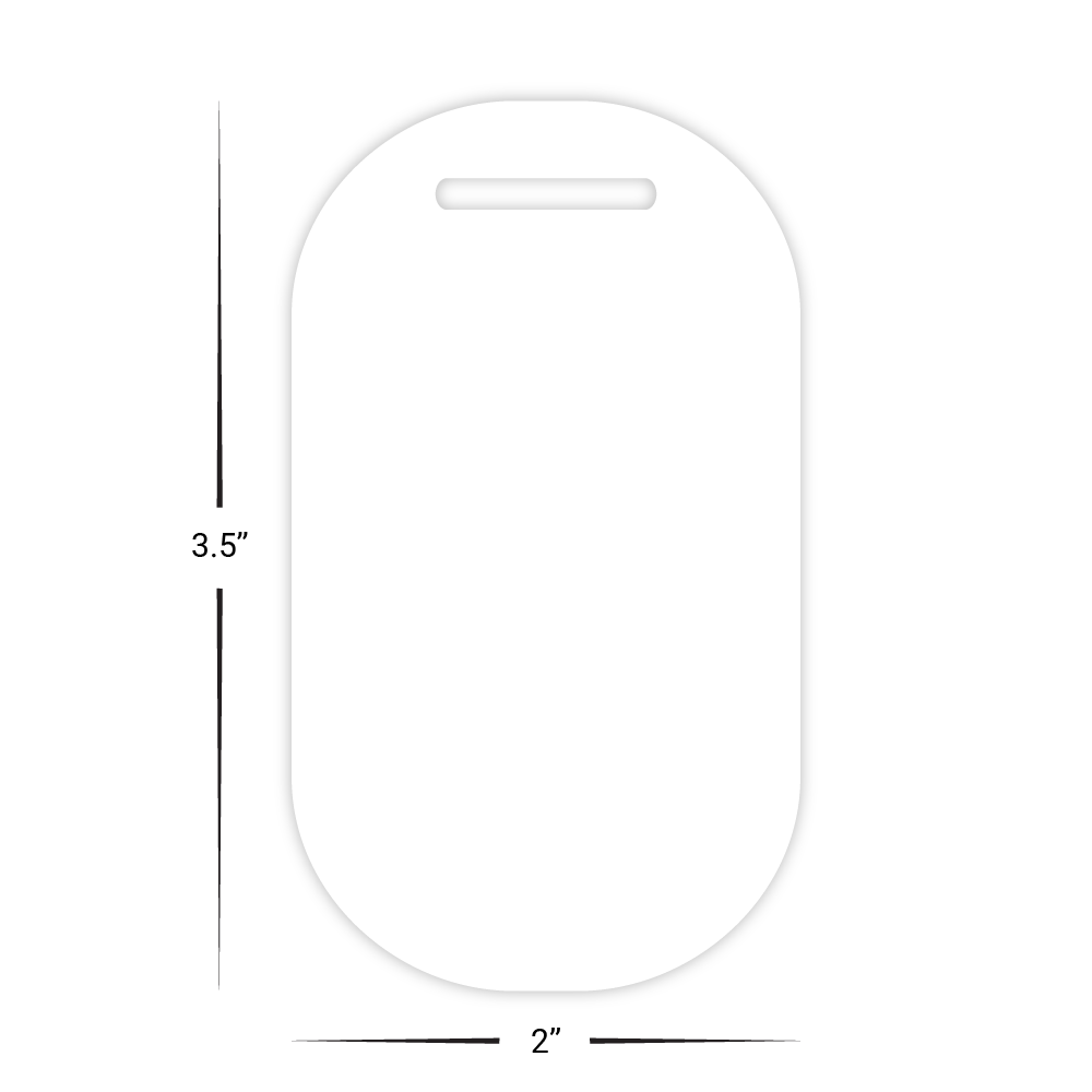 Custom Plastic 3.5" x 2" Oval Tags & Badges