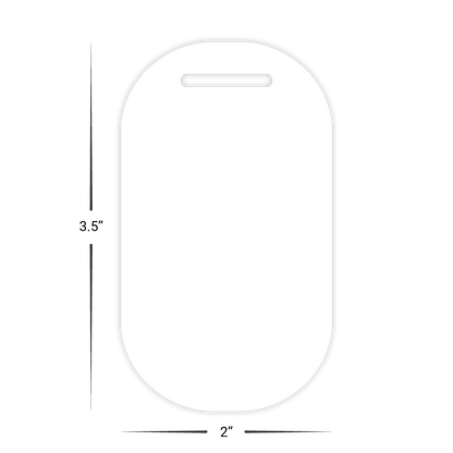 Custom Plastic 3.5" x 2" Oval Tags & Badges
