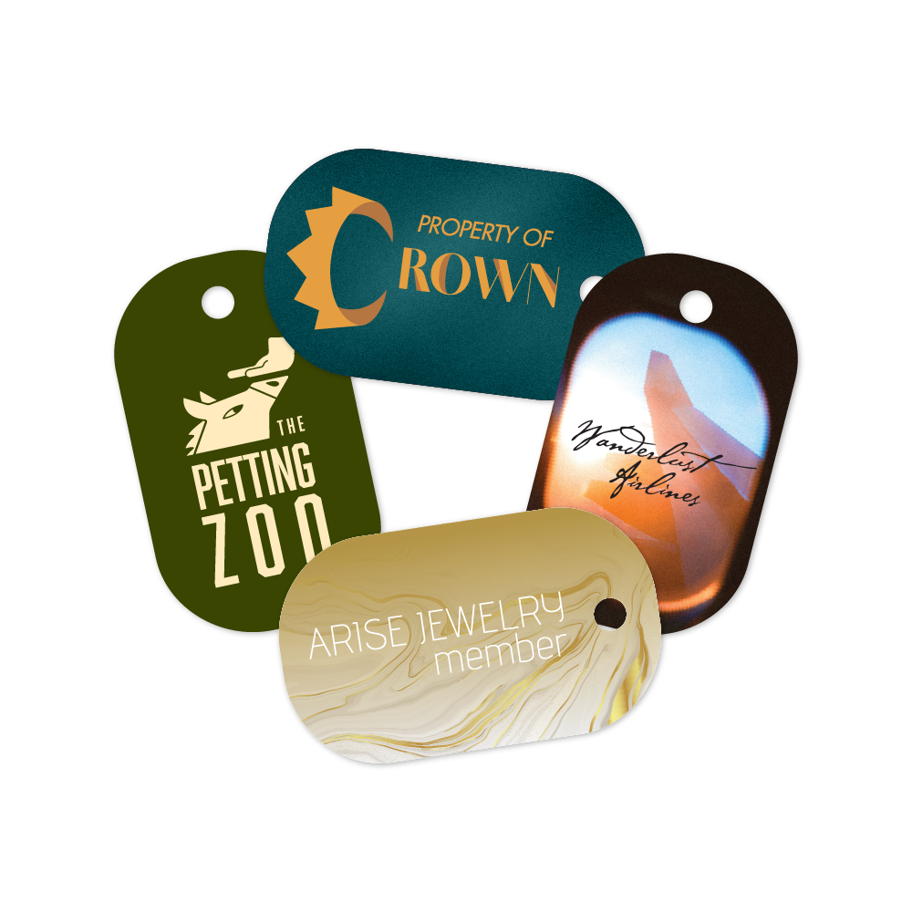 Custom Plastic 2" x 1.2" Oval Key Tags