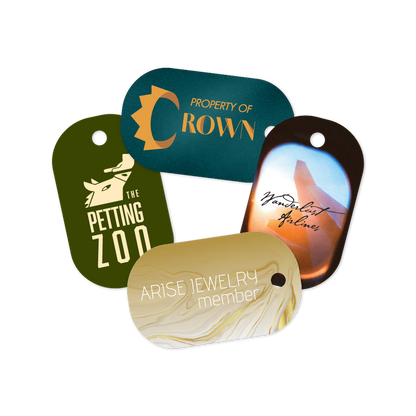 Custom Plastic 2" x 1.2" Oval Key Tags