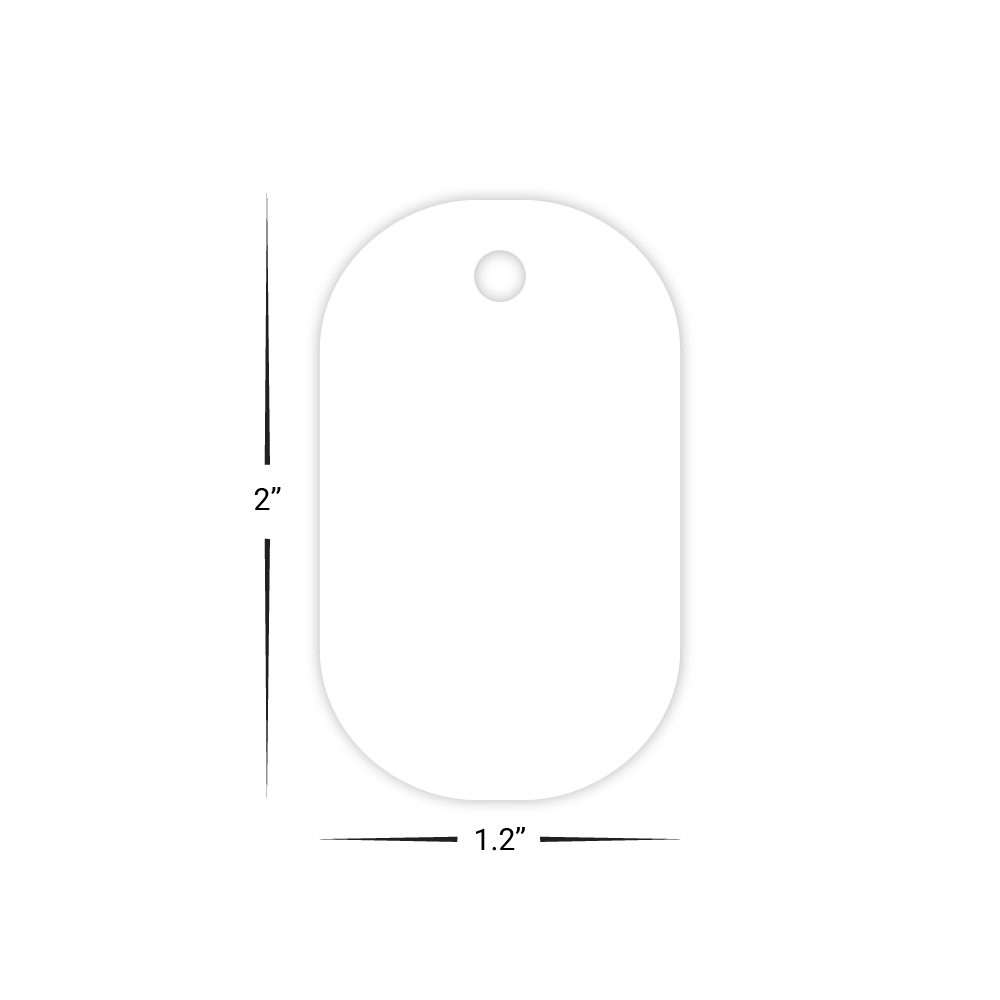 Custom Plastic 2" x 1.2" Oval Key Tags