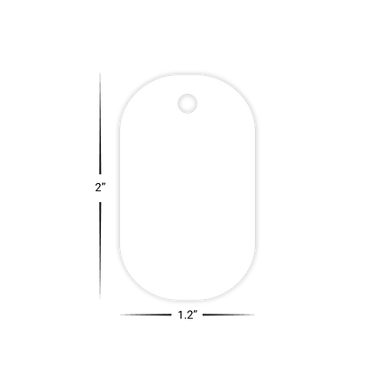 Custom Plastic 2" x 1.2" Oval Key Tags