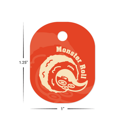 Custom Plastic 1.25" x 1" Small Oval Key Tags