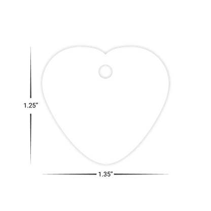 Custom Plastic 1.35" x 1.25" Heart Shape Key Tags