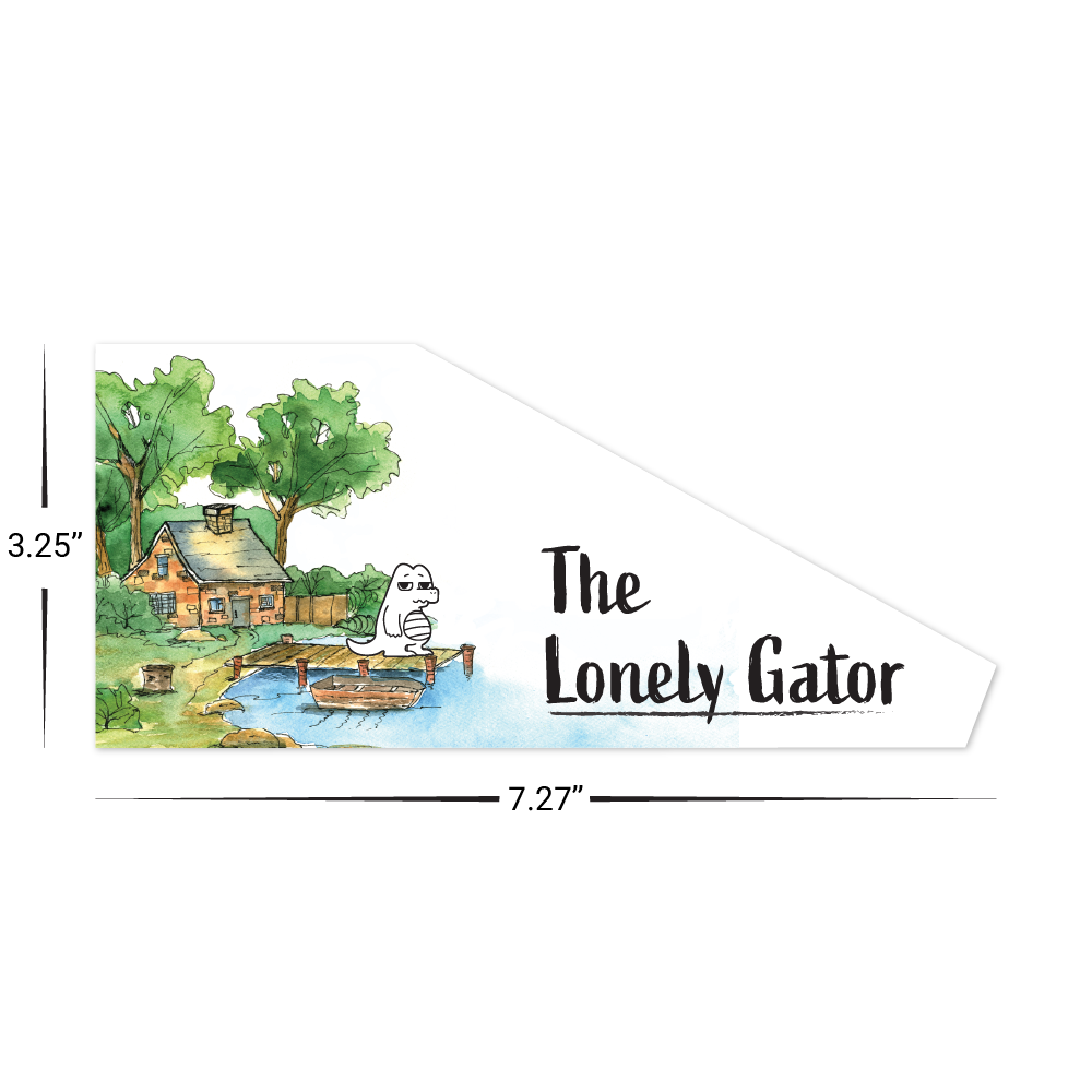 Custom Plastic 7.27" x 3.25" Large Angled Cards