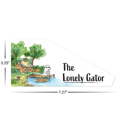 Custom Plastic 7.27" x 3.25" Large Angled Cards