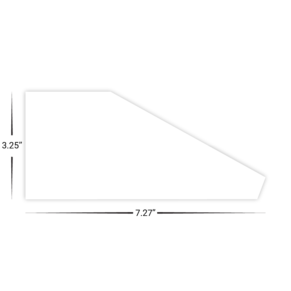Custom Plastic 7.27" x 3.25" Large Angled Cards