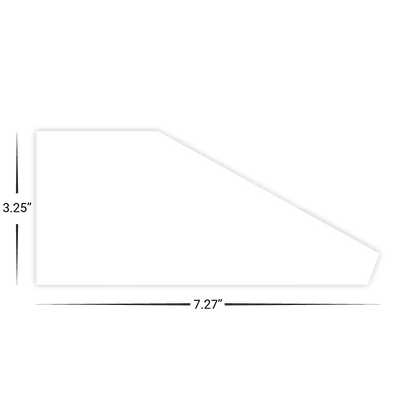 Custom Plastic 7.27" x 3.25" Large Angled Cards