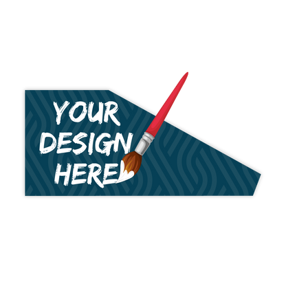 Custom Plastic 7.27" x 3.25" Large Angled Cards