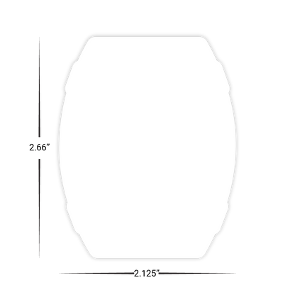 Custom Plastic 2.66" x 2.125" Barrel Shape Cards