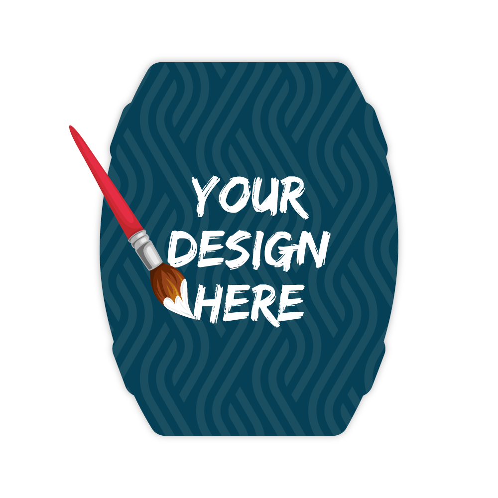 Custom Plastic 2.66" x 2.125" Barrel Shape Cards