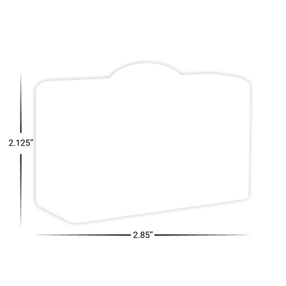 Custom Plastic 2.85" x 2.125" Suitcase Shape Cards