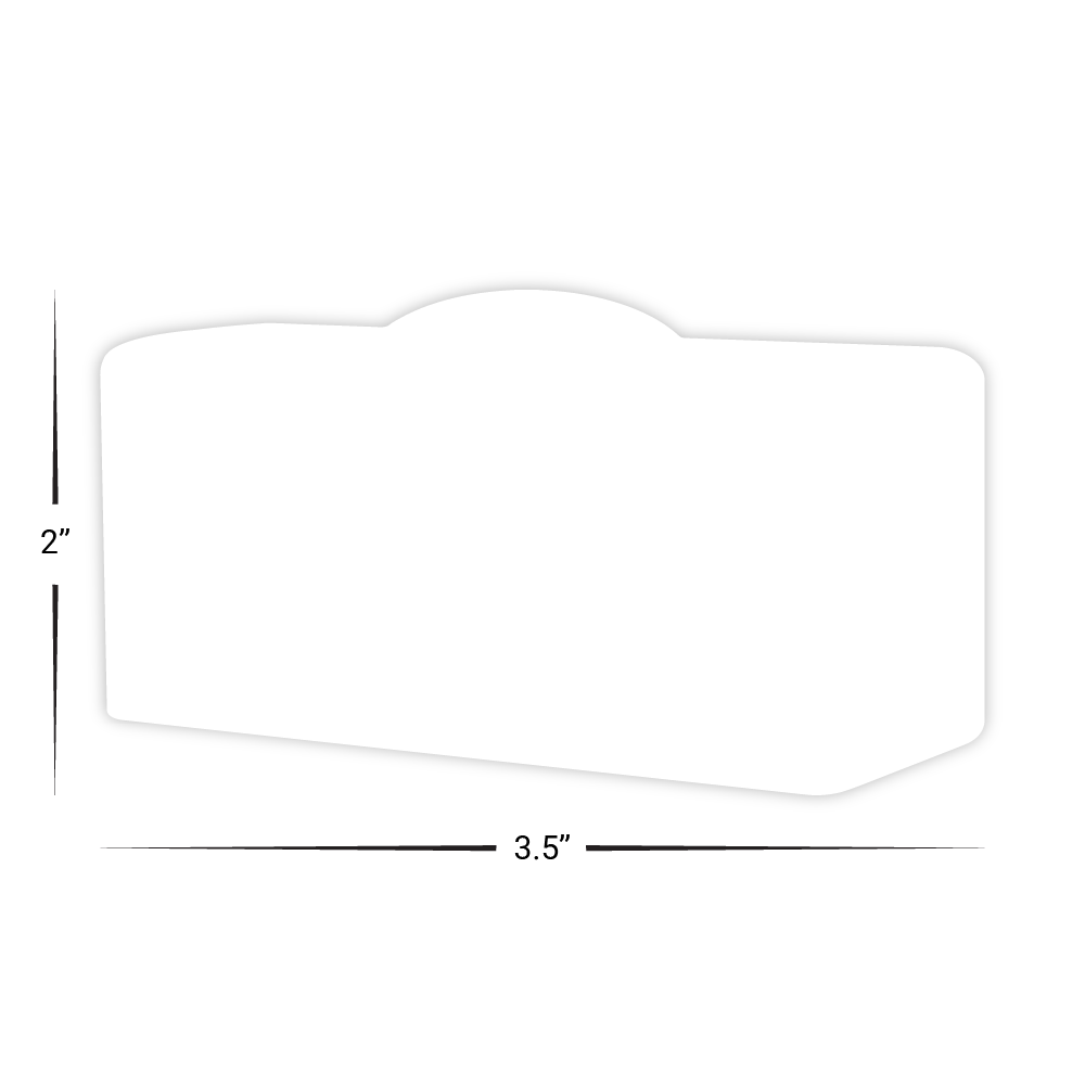 Custom Plastic 3.5" x 2" Suitcase Shape Cards