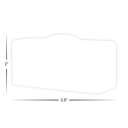 Custom Plastic 3.5" x 2" Suitcase Shape Cards