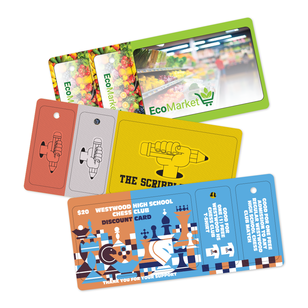 Custom Plastic Punch-Out Card and Two Key Tags Combo