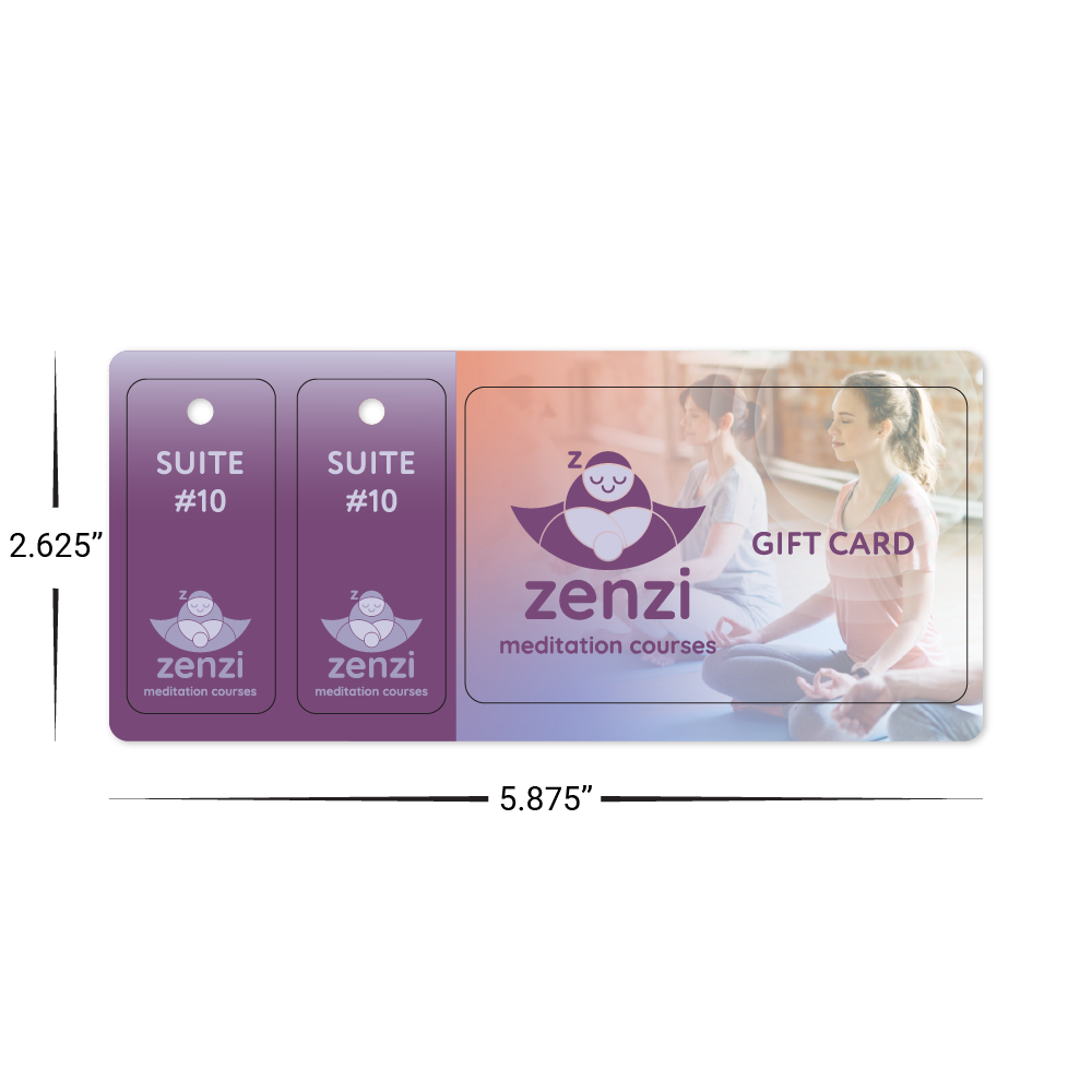 Custom Plastic Punch-Out Card and Two Key Tags Combo