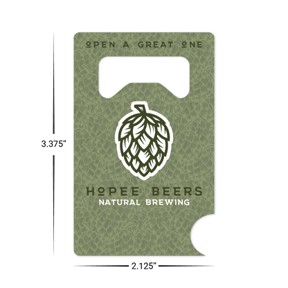 Custom Plastic 3.375" x 2.125" Bottle Opener Cards