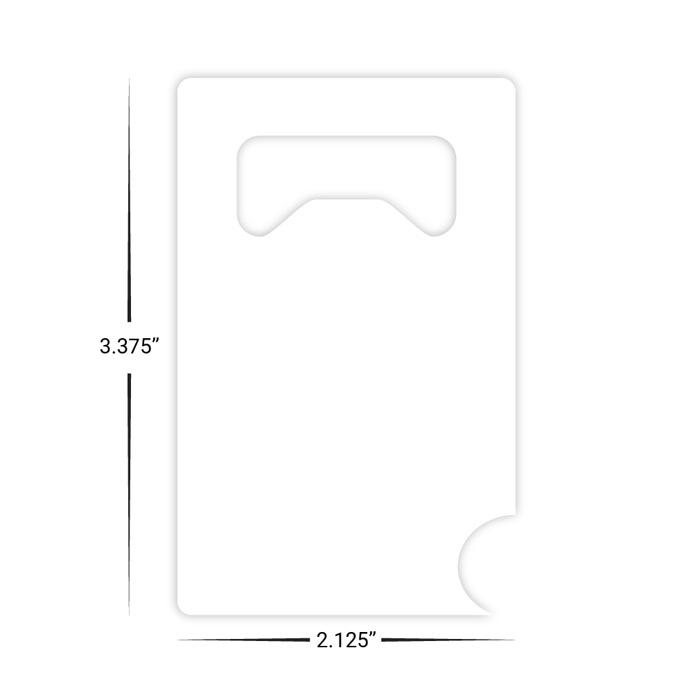 Custom Plastic 3.375" x 2.125" Bottle Opener Cards