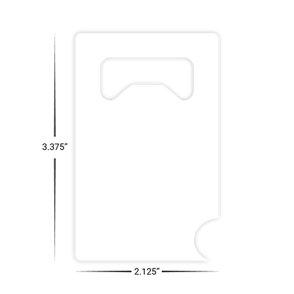 Custom Plastic 3.375" x 2.125" Bottle Opener Cards