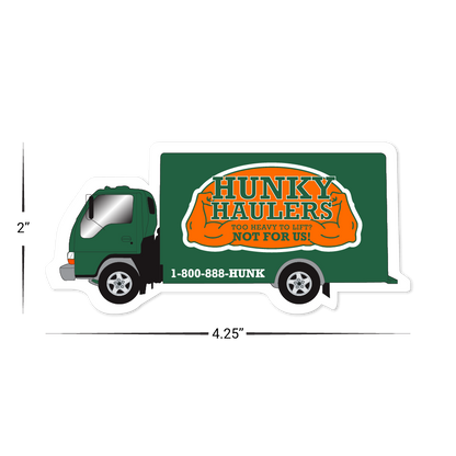 Custom Plastic 4.25" x 2" Truck Shape Cards