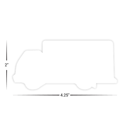 Custom Plastic 4.25" x 2" Truck Shape Cards