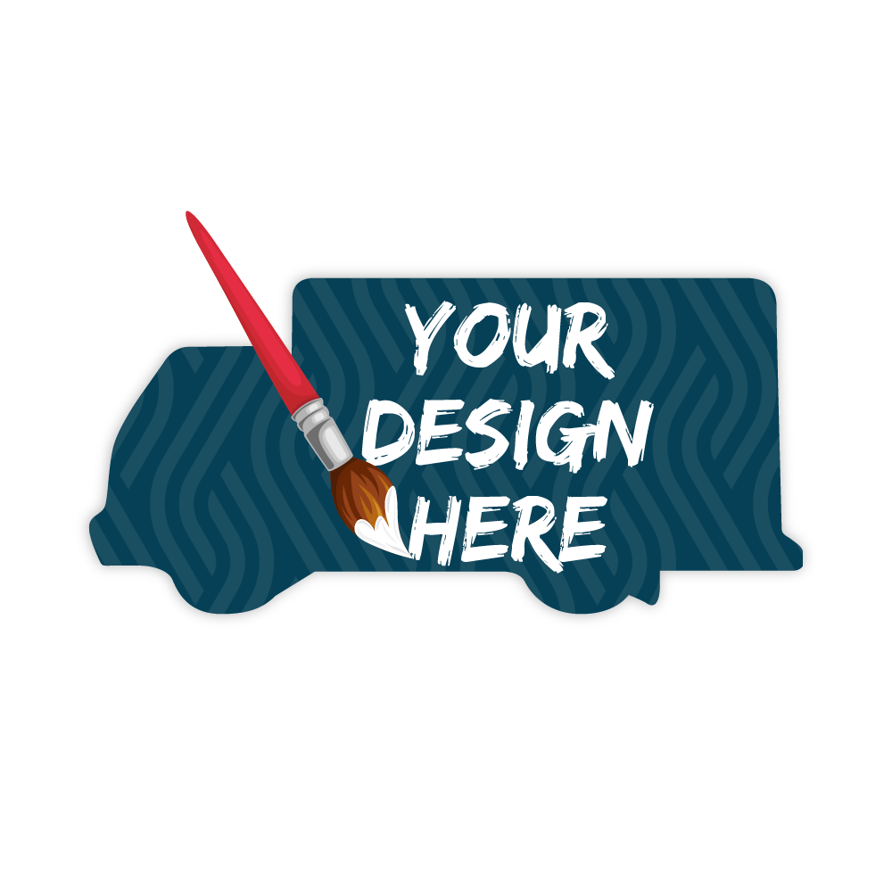Custom Plastic 4.25" x 2" Truck Shape Cards