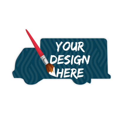 Custom Plastic 4.25" x 2" Truck Shape Cards