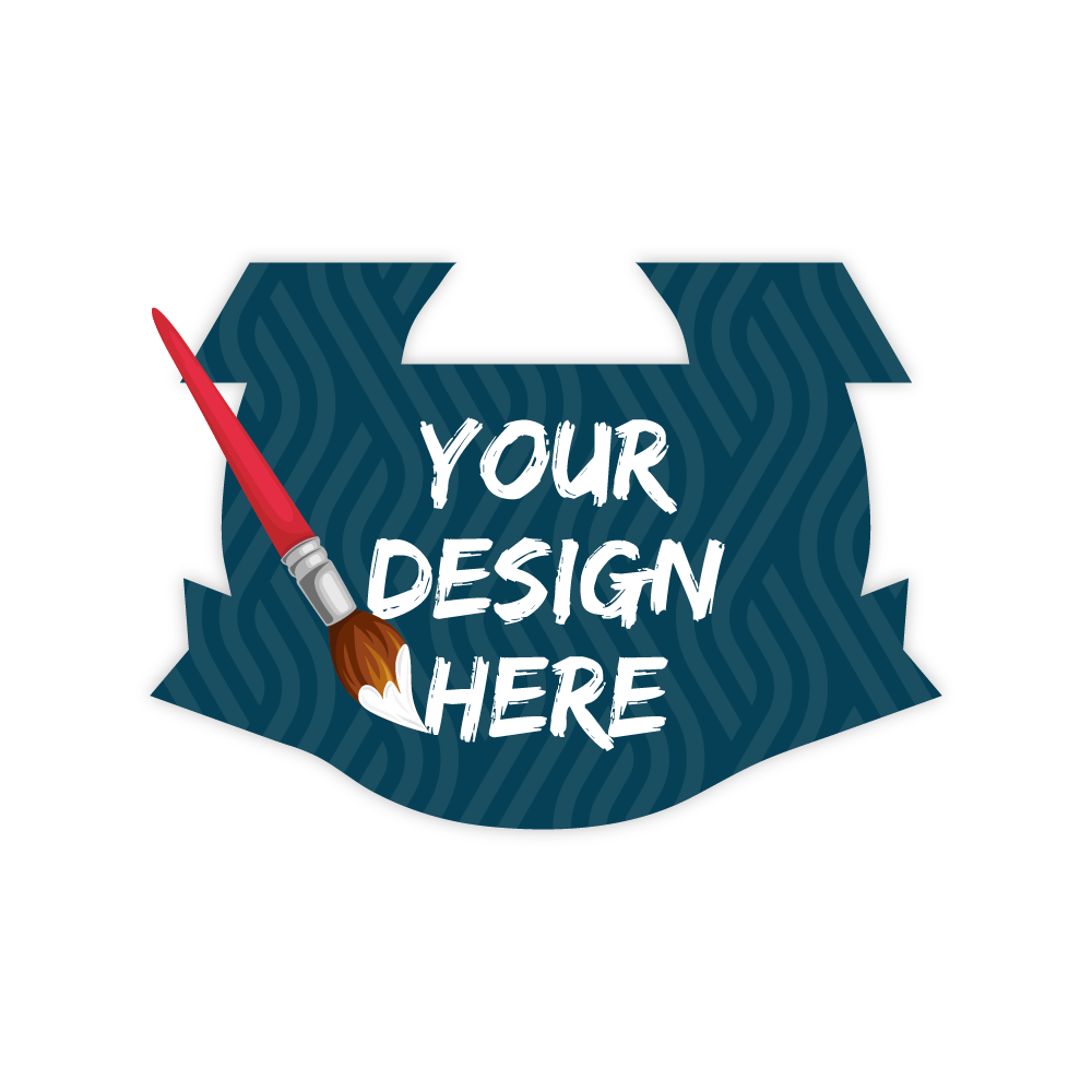 Custom Plastic 2.97" x 2.125" Horseshoe with Banner Shape Cards