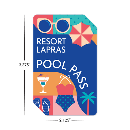 Custom Plastic 3.375" x 2.125" Two Clipped Corner Cards