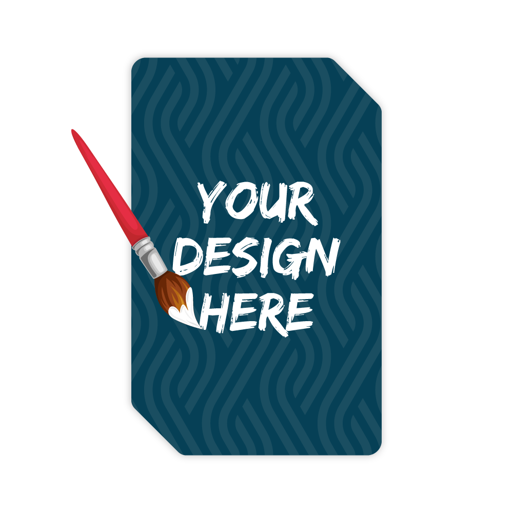 Custom Plastic 3.375" x 2.125" Two Clipped Corner Cards