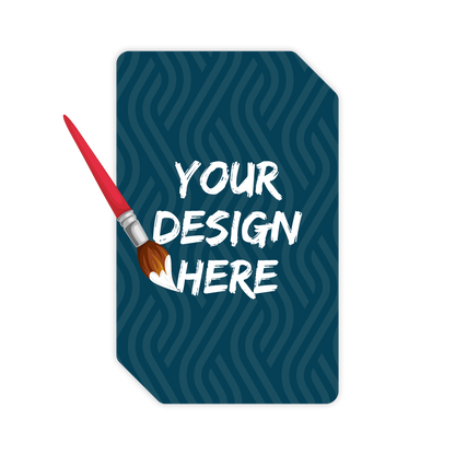 Custom Plastic 3.375" x 2.125" Two Clipped Corner Cards