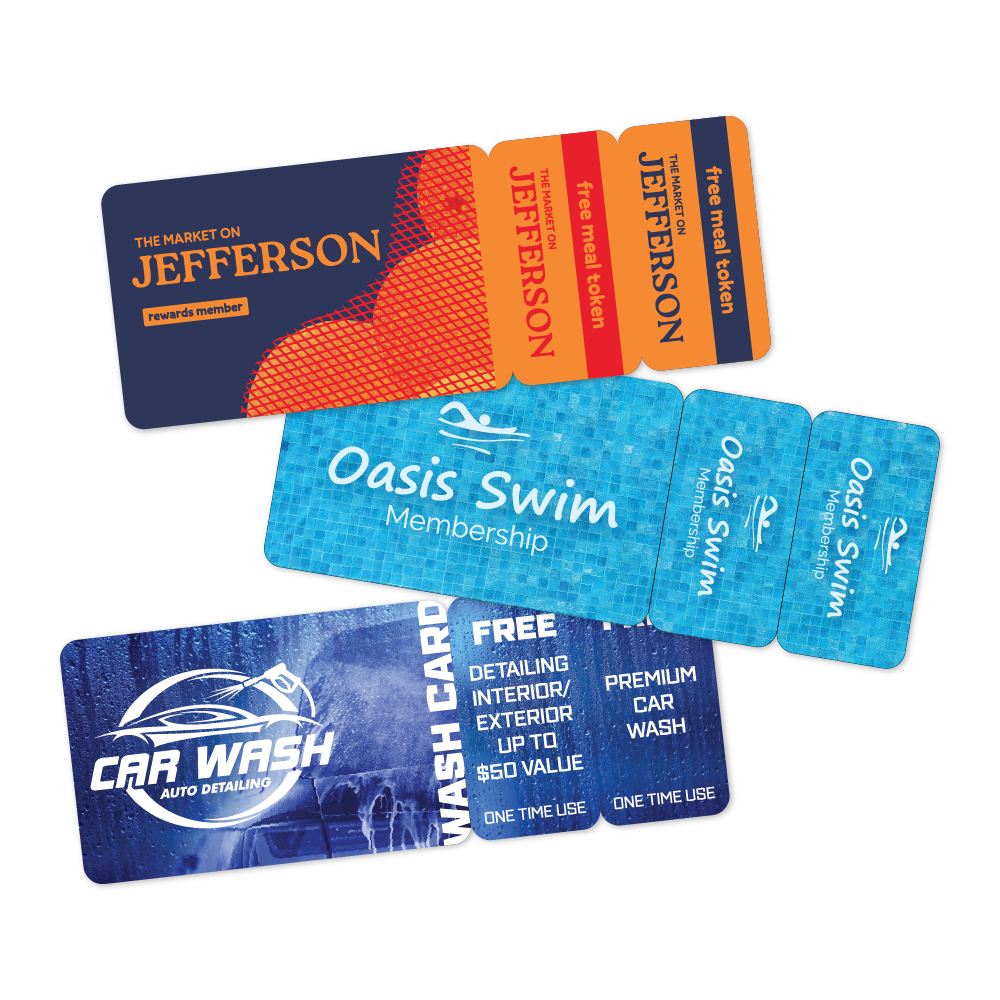 Custom Plastic 3.375" x 2.125" Card and Two Key Tag Combo