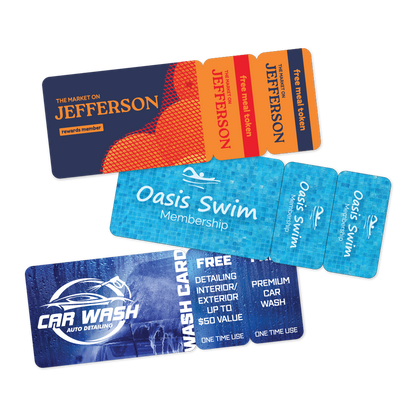 Custom Plastic 3.375" x 2.125" Card and Two Key Tag Combo