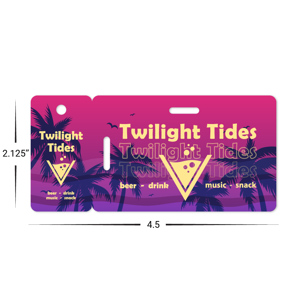 Custom Plastic Two Slot Badge and Key Tag Combo